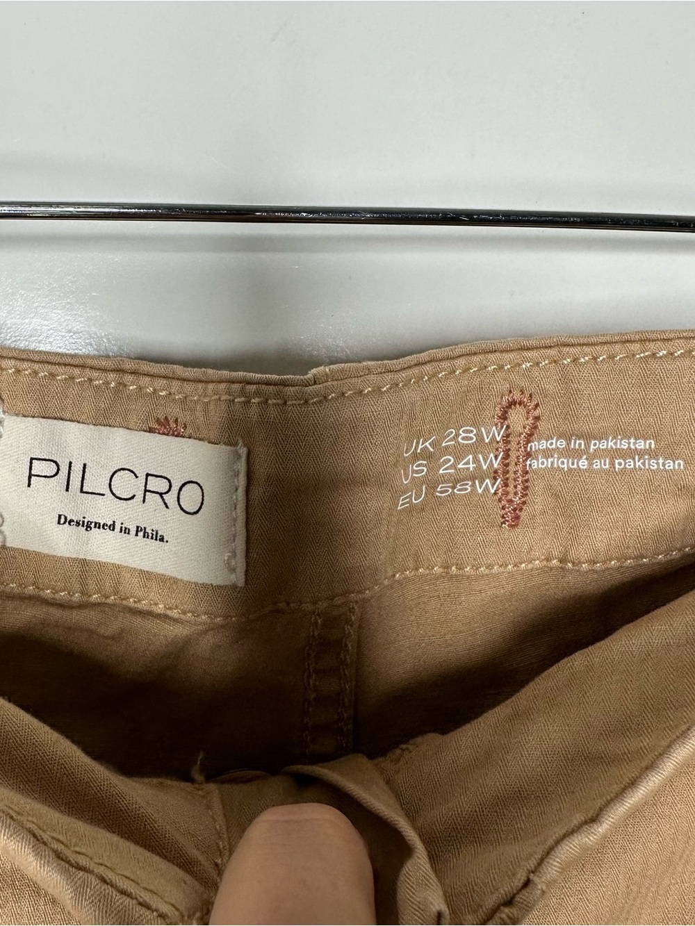 Pilcro Anthropologie The Arin Mid-Rise Button Front Barrel Pants Linen Blend 24W - Picture 10 of 12